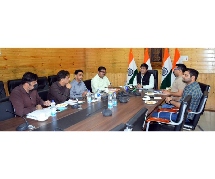 Director Information J&K Jatin Kishore chairing a meeting on Monday. Director Information J&K Jatin Kishore chairing a meeting on Monday.