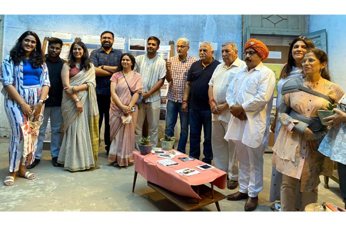 Guests and organizers during an exhibition at old Jammu City on Sunday. -Excelsior/Rakesh