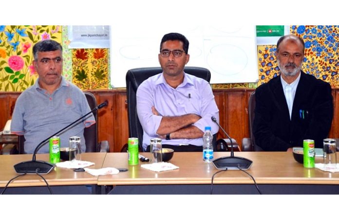 Secretary RDD&PR Dr Shahid Iqbal Choudhary chairing a meeting on Thursday. Secretary RDD&PR Dr Shahid Iqbal Choudhary chairing a meeting on Thursday.