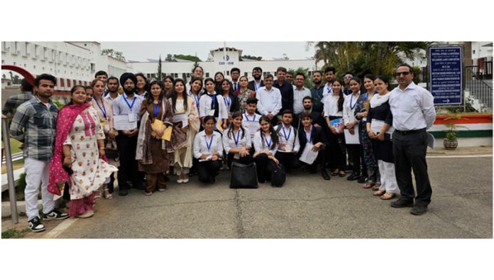 Students during a workshop organised by IIIM at Jammu on Wednesday.