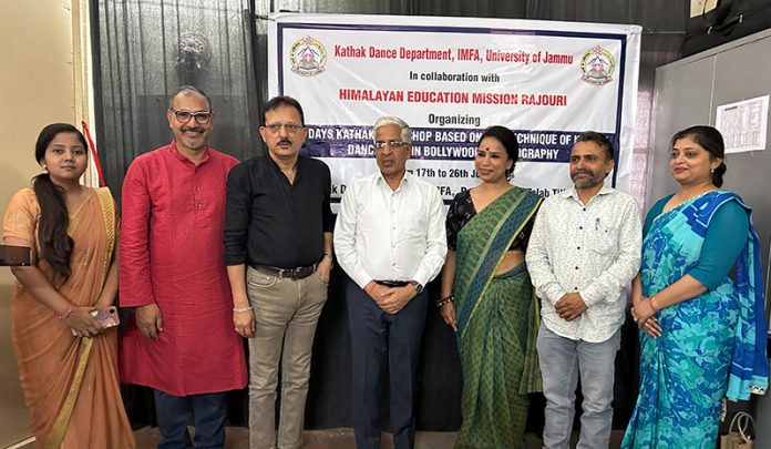 JU Vice-Chancellor and others at the inaugural of workshop on ‘Techniques of Kathak’ in IMFA.