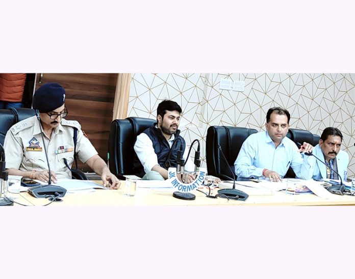DDC Kishtwar Dr Devansh Yadav chairing a meeting. DDC Kishtwar Dr Devansh Yadav chairing a meeting.