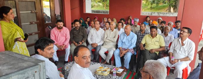 Congress leaders during a meeting at Chinore on Tuesday. Congress leaders during a meeting at Chinore on Tuesday.