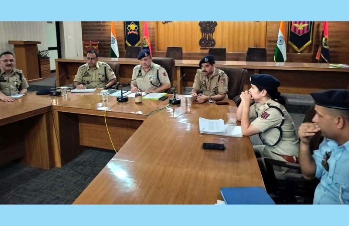 SSP Traffic Jammu City Fiesel Qureshi finalizing arrangements for Shri Amarnath Ji Yatra on Wednesday. SSP Traffic Jammu City Fiesel Qureshi finalizing arrangements for Shri Amarnath Ji Yatra on Wednesday.