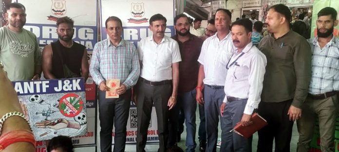 SSP ANTF Raj Kumar addressing the passengers on Wednesday.