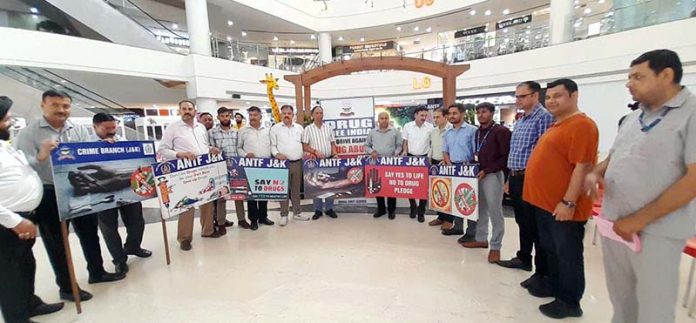 SSP ANTF Raj Kumar with participants on drug abuse awareness programme.