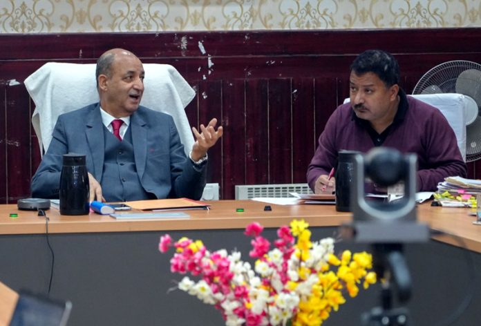 Chairman, RCALC, Justice Bansi Lal Bhat chairing a meeting in Leh on Wednesday. Chairman, RCALC, Justice Bansi Lal Bhat chairing a meeting in Leh on Wednesday.
