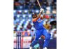 Rohit Sharma playing a shot during his inning of 92 runs against Australia.