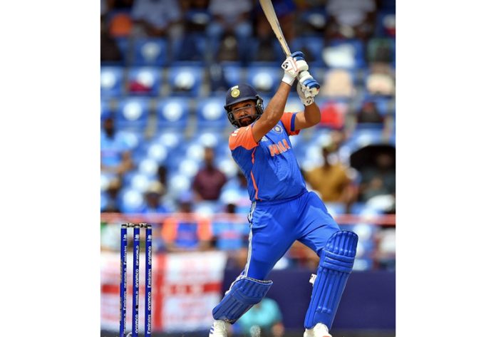 Rohit Sharma playing a shot during his inning of 92 runs against Australia. Rohit Sharma playing a shot during his inning of 92 runs against Australia.