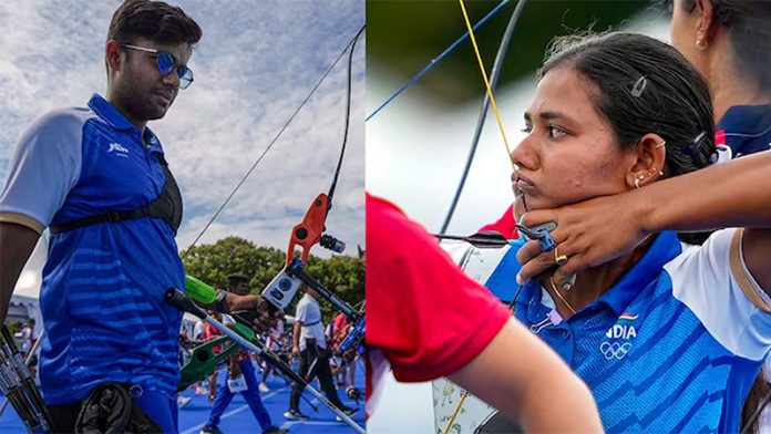 Indian archers in action in both men’s and women’s events at Paris. Indian archers in action in both men’s and women’s events at Paris.