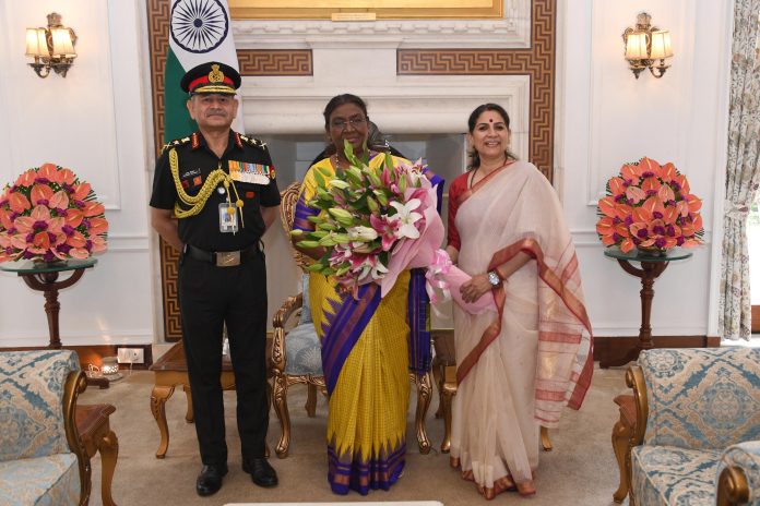 Army Chief Gen Upendra Dwivedi Calls On President Murmu At Rashtrapati Bhavan