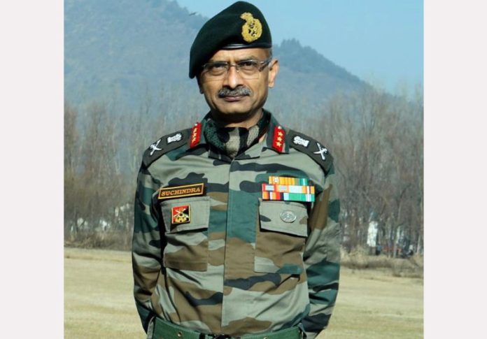 Northern Army Commander Lieutenant General M V Suchindra Kumar