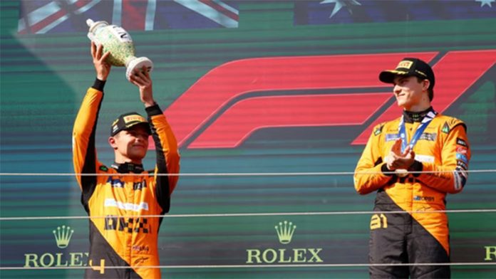Oscar Piastri wins first F1 race in McLaren one-two with Norris at Hungarian GP