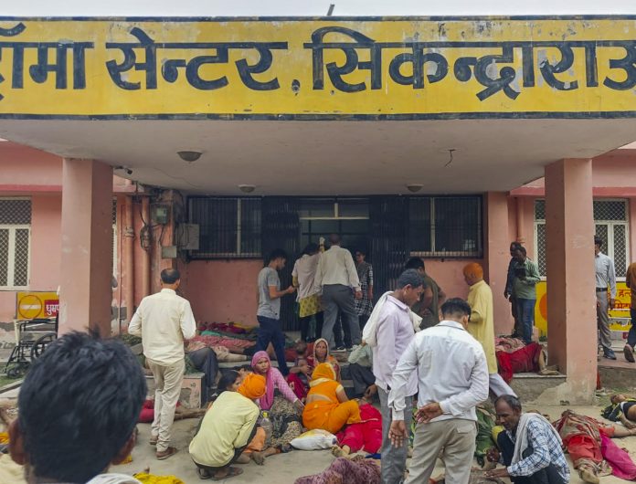 116 killed in stampede in UP's Hathras, most victims women 116 killed in stampede in UP's Hathras, most victims women