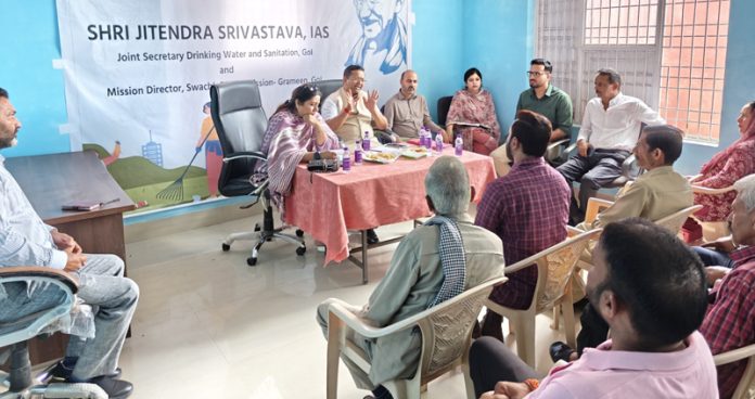 Union Joint Secy chairing a meeting.