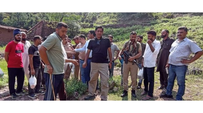 DC Ramban Baseer-Ul-Haq Chaudhary during visit to remote Panchayat on Sunday. DC Ramban Baseer-Ul-Haq Chaudhary during visit to remote Panchayat on Sunday.