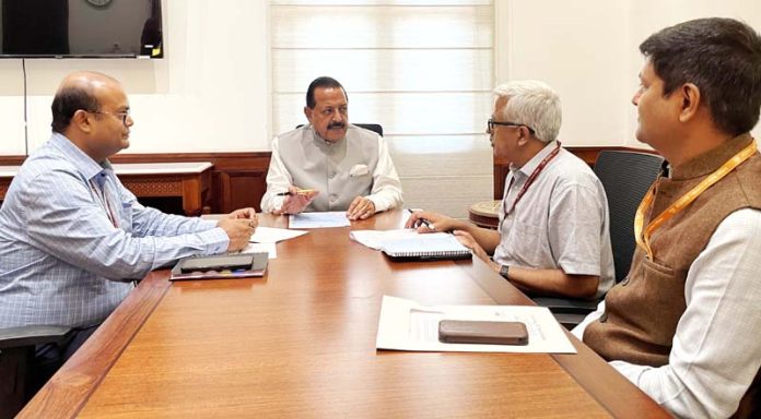 Union Minister Dr Jitendra Singh convening a high level meeting of Union Minister Dr Jitendra Singh convening a high level meeting of