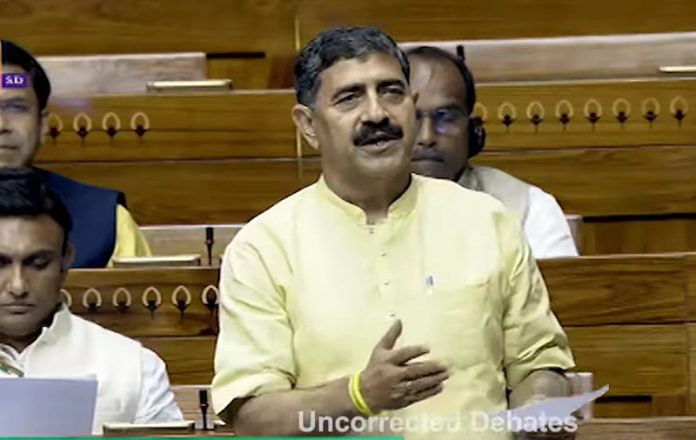 MP from Jammu Jugal Kishore Sharma raising an issue of public importance in Lok Sabha on Monday.