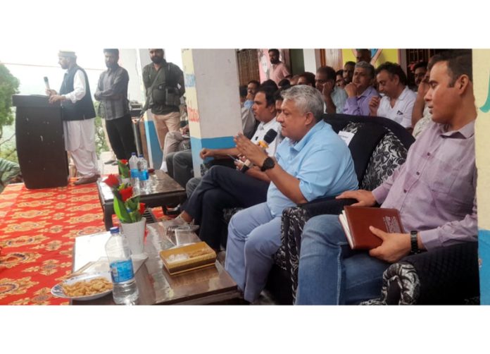 DC Reasi Vishesh Mahajan during Block Divas on Wednesday.