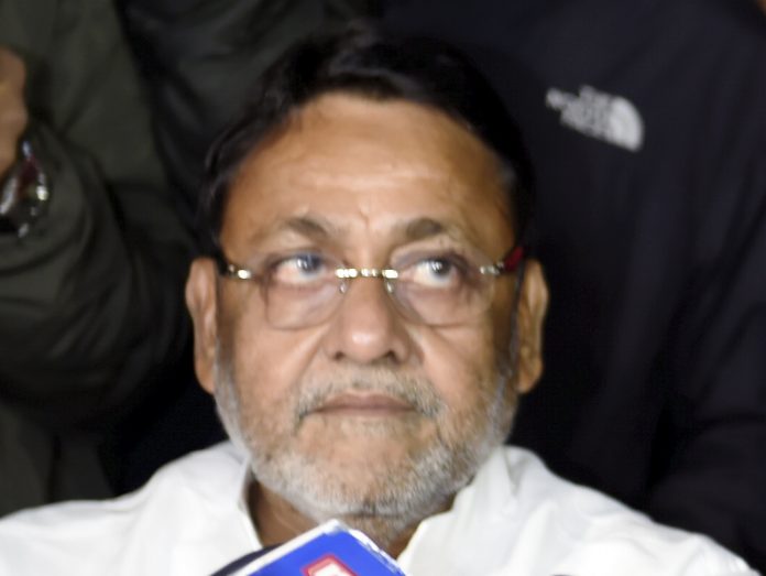 FILE- Nationalist Congress Party (NCP) leader Nawab Malik