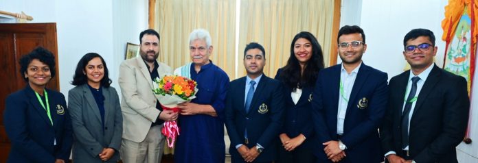 LG Sinha Interacts With Officer Trainees Of Indian Corporate Law Service LG Sinha Interacts With Officer Trainees Of Indian Corporate Law Service