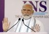 PM Narendra Modi addressing at the INS Towers in Mumbai on Saturday.