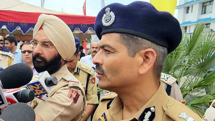 DGP RR Swain speaking to reporters in Srinagar on Monday. - Excelsior/Shakeel DGP RR Swain speaking to reporters in Srinagar on Monday. - Excelsior/Shakeel