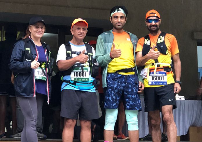 J&K Runners posing during Sahyadri Hills Ultra-distance running event at Lavasa, Maharashtra.