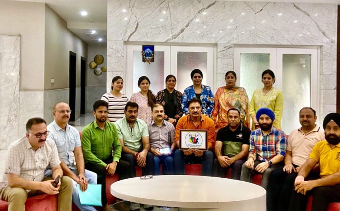 JKMGA members during general body meeting of the Association in Jammu on Monday. JKMGA members during general body meeting of the Association in Jammu on Monday.