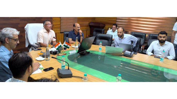 Principal Secy APD chairing an interactive meeting.