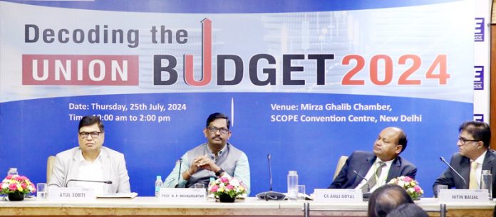 Dignitaries participating in a session on Union Budget in Jammu on Monday. Dignitaries participating in a session on Union Budget in Jammu on Monday.