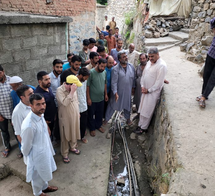 NC leader, Sajjad Shaheen interacting with public during a tour of remote villages in Ramban. NC leader, Sajjad Shaheen interacting with public during a tour of remote villages in Ramban.