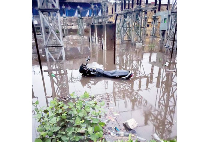 A view of Samba Power House which was submerged in rain water on Tuesday. A view of Samba Power House which was submerged in rain water on Tuesday.