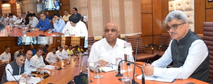 Chief Secretary Atal Dulloo chairing a meeting. Chief Secretary Atal Dulloo chairing a meeting.