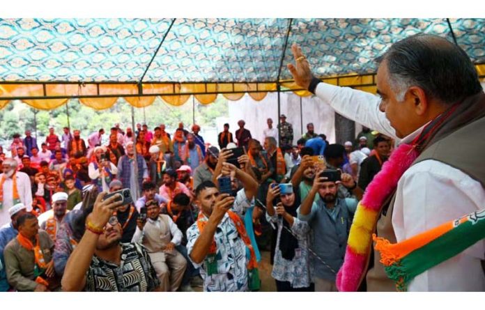 BJP national general secretary, Tarun Chugh addressing the gathering in Doda on Thursday. BJP national general secretary, Tarun Chugh addressing the gathering in Doda on Thursday.