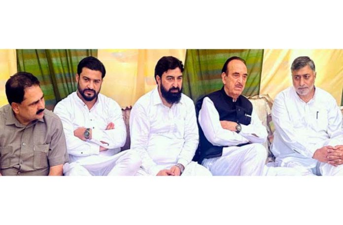 DPAP Chairman Ghulam Nabi Azad during meeting at Banihal on Thursday. DPAP Chairman Ghulam Nabi Azad during meeting at Banihal on Thursday.