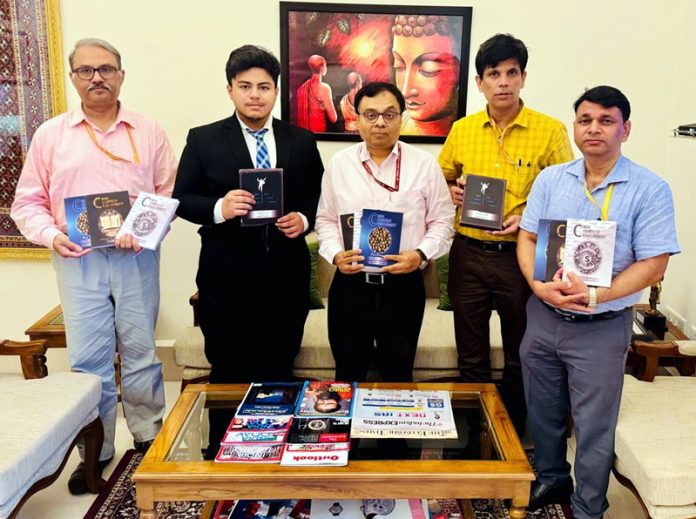 Additional Secretary to Union Government, Manoj Kumar Dwivedi releasing a book in New Delhi on Wednesday.