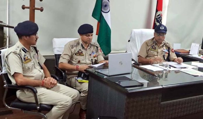 DIG JSK Range chairing a meeting in Samba District on Friday. DIG JSK Range chairing a meeting in Samba District on Friday.