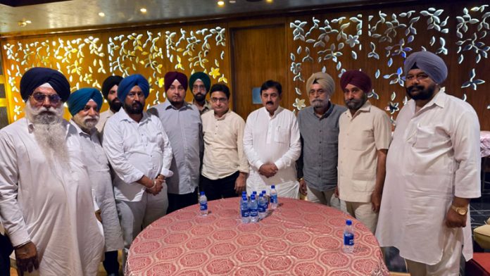page5-9 Sikh delegation led by DDC Member T S Tony during meeting with AICC leader Bharatsinh Solanki in Jammu.