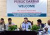 Commissioner Secretary GAD during a public darbar on Thursday.