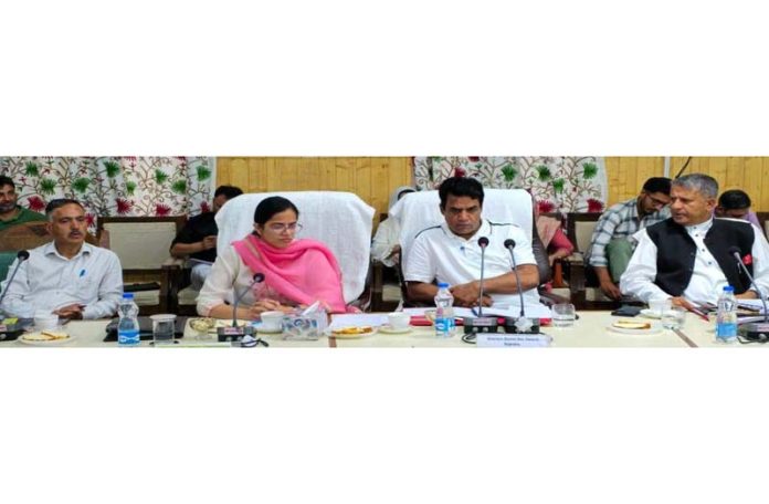 Chairman DDC Kupwara reviewing progress under District CAPEX Budget on Monday.
