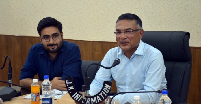 Principal Secretary APD Shailendra Kumar chairing a meeting on Friday.