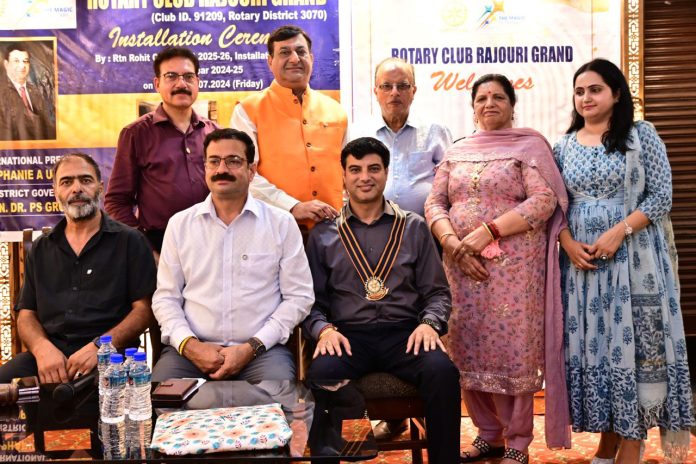 Newly inducted Rotary Club Rajouri president, secy and other members. Newly inducted Rotary Club Rajouri president, secy and other members.