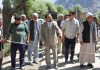 Dr Mohammad Jaffer Akhoon inspecting construction work of NH-301 in Kargil.