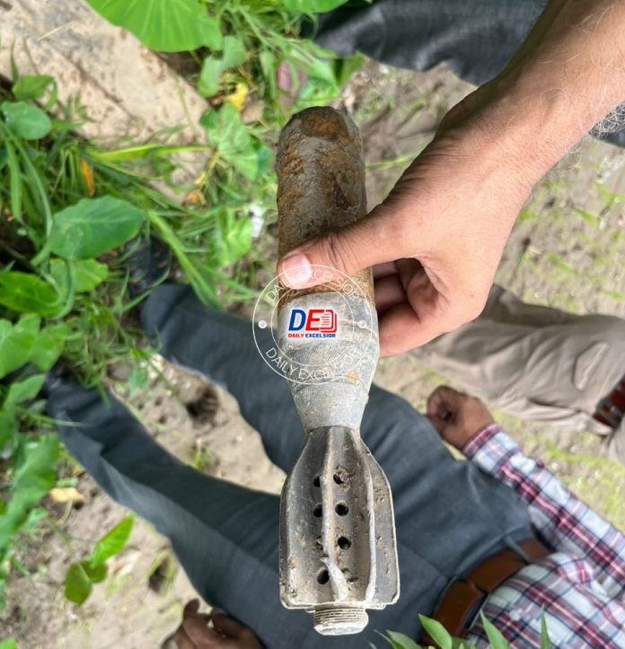 Mortar shell recovered in Udhampur, defused Mortar shell recovered in Udhampur, defused