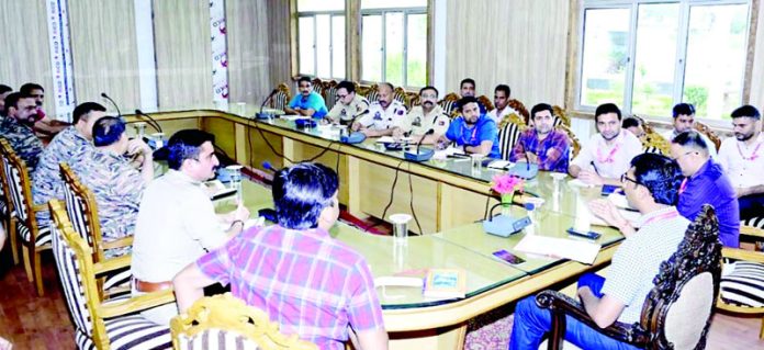 CEO SMVDSB Anshul Garg reviews security arrangements. CEO SMVDSB Anshul Garg reviews security arrangements.
