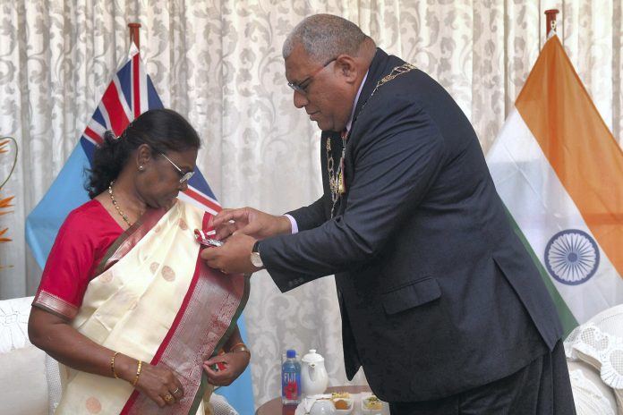 President Droupadi Murmu Receives Fiji's Highest Civilian Award President Droupadi Murmu Receives Fiji's Highest Civilian Award