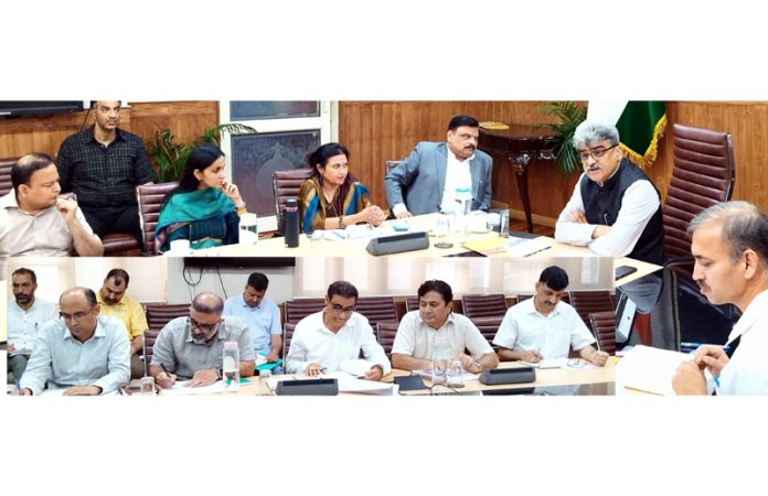 Chief Secretary Atal Dulloo chairing a meeting on Saturday. Chief Secretary Atal Dulloo chairing a meeting on Saturday.
