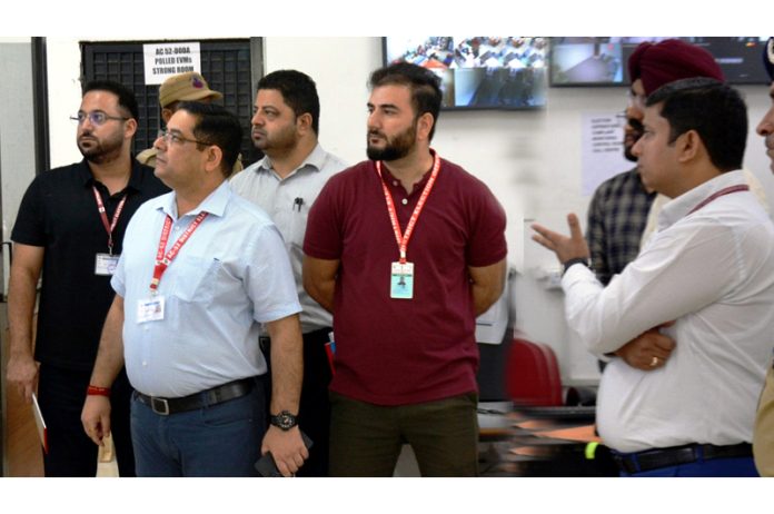 General Observer, Aditya Negi, during inspection of election facilities in Doda.