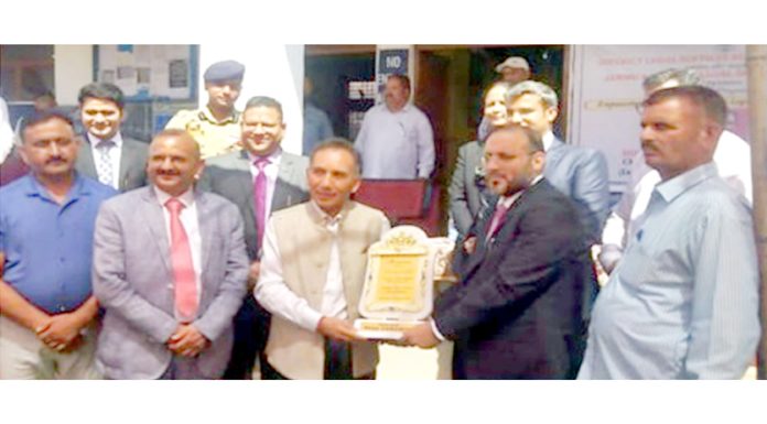 Justice Tashi Rabstan during inauguration of Legal Literacy Club on Saturday.